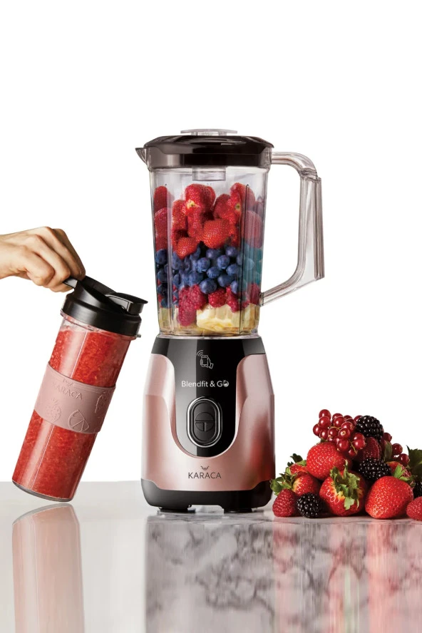 Karaca Blendfit Rosegold Smoothie Go Blender Set