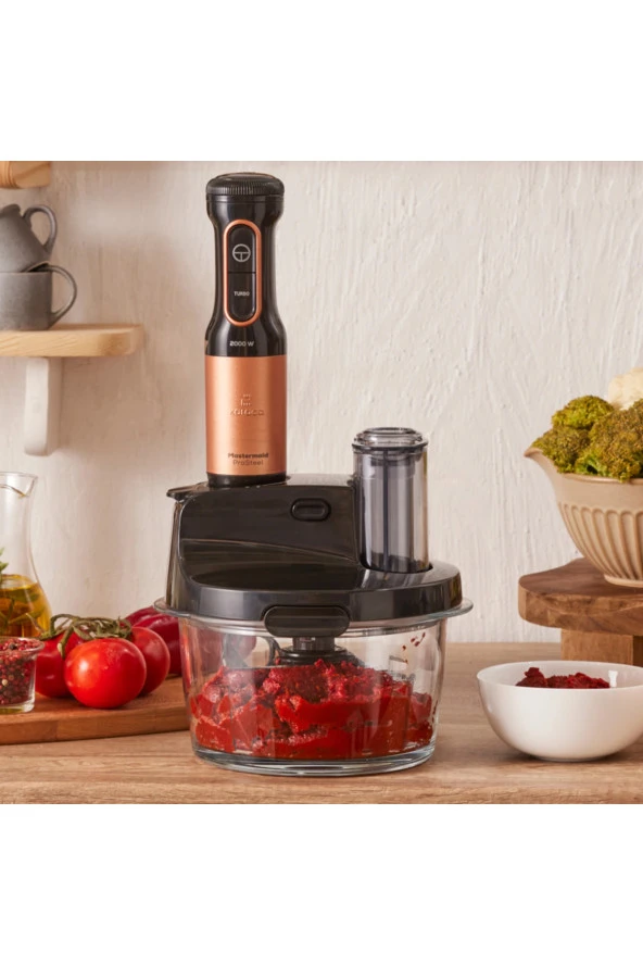 Karaca Mastermaid Buz Kırma Pro 6 bıçaklı Paslanmaz Çelik Blender CAM 2500W Güçlü Mutfak Robotu - 6