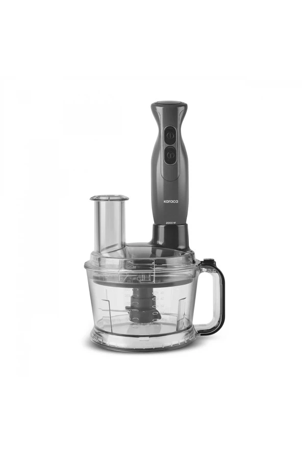 Karaca PRO 2000W Turbo fonksiyon-Çift taraflı Paslanmaz Çelikbıçak Buz Kırma Doğrayıcı Mutfak Robotu - 2