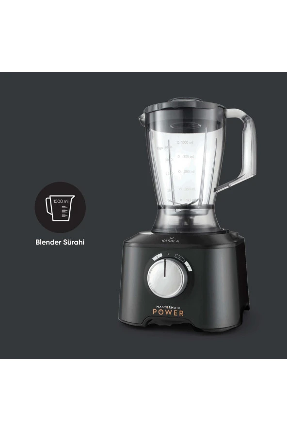 Karaca Mastermaid Power Multifunctional 10 in 1 Gıda Hazırlama Seti 2000w Siyah