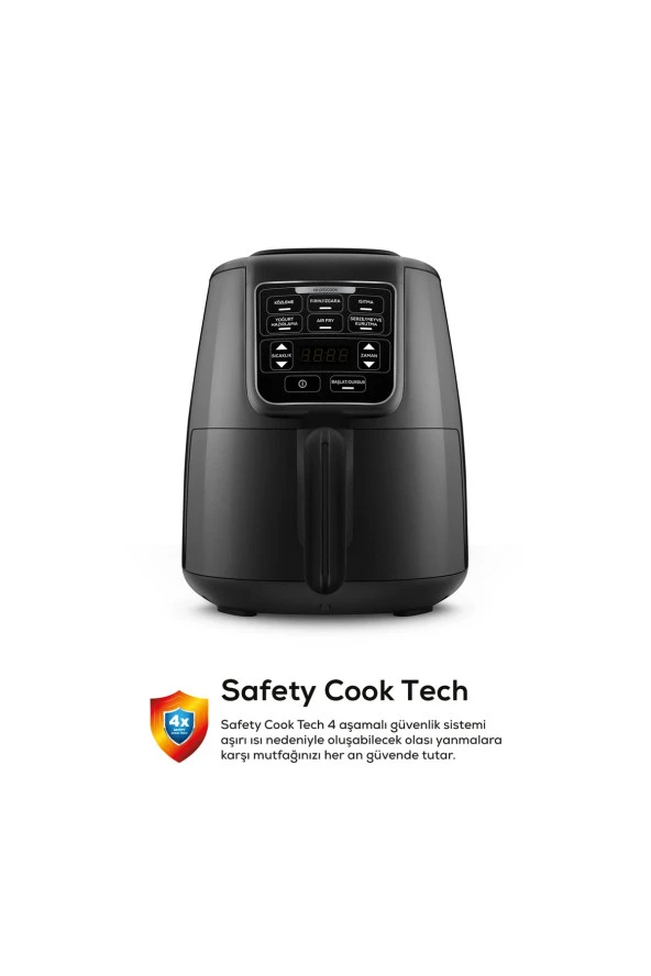 Karaca XL 4Litre Smart Sensorlü Ev Yoğurdu, Közleme, Fırın/Izgara 6 Pişirme Fonksiyonlu AirFry - 2