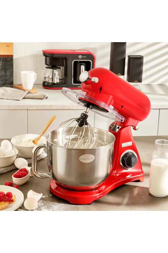 Karaca Döküm Gövde Hamur Yoğurma & Mikser 1800W Yüksek Güç 6,2 LT Hacim PREMİUM Mutfak Şefi