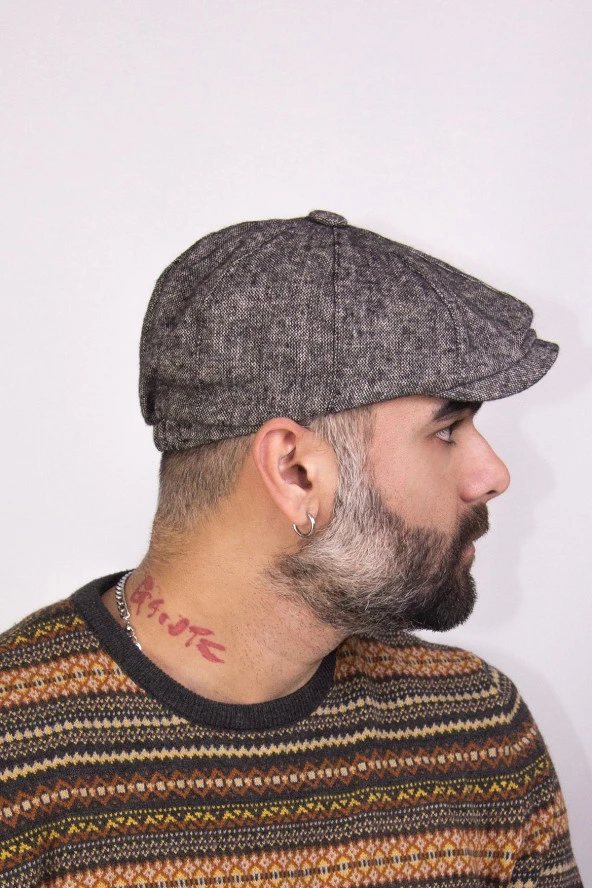 Erkek Kasket Şapkası-7404gri - Resim 2