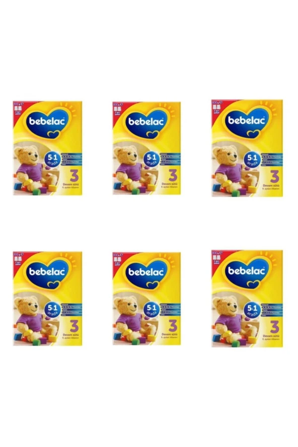 Bebelac 3 Bebek Devam Sütü 800 Gr 6 Kutu