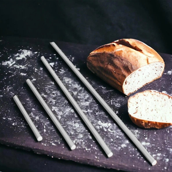 Alüminyum Metal Oklava 4lü Set Hamur Yufka Açma Silindir Uzun Kısa Mutfak Araç Gereçler - 9