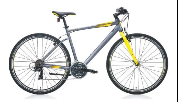 Carraro Sportıve 321 Erkek Şehir Bisikleti 520H V 28 Jant 21 Vites Mat Antrasit sarı - Koyu Sarı