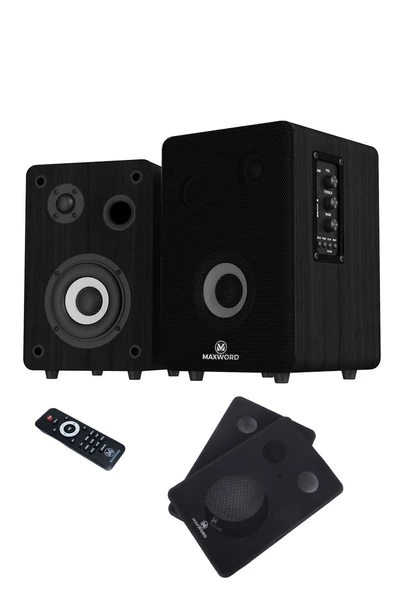 Maxword RM-400BK Aktif Stüdyo Referans Monitörü 4 İNÇ ÇİFT Bluetooth USB 140 Watt - 3