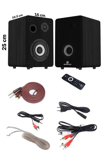 Maxword RM-400BK Aktif Stüdyo Referans Monitörü 4 İNÇ ÇİFT Bluetooth USB 140 Watt - Resim 2