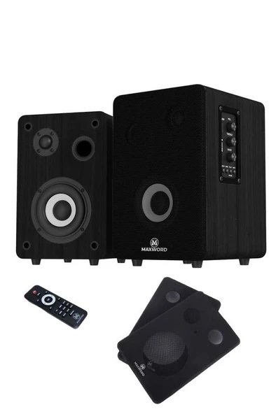 Maxword RM-400BK Aktif Stüdyo Referans Monitörü 4 İNÇ ÇİFT Bluetooth USB 140 Watt - Resim 3