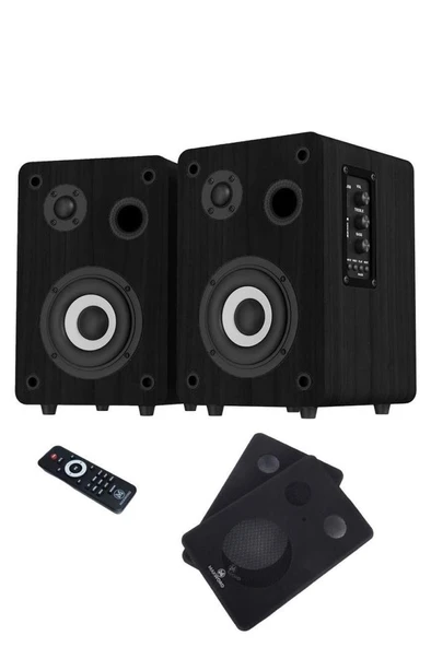 Maxword RM-400BK Aktif Stüdyo Referans Monitörü 4 İNÇ ÇİFT Bluetooth USB 140 Watt - Resim 5