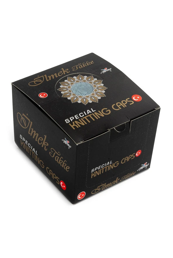 İlmek Namaz Takkesi - Turkuaz - Adet - Resim 3