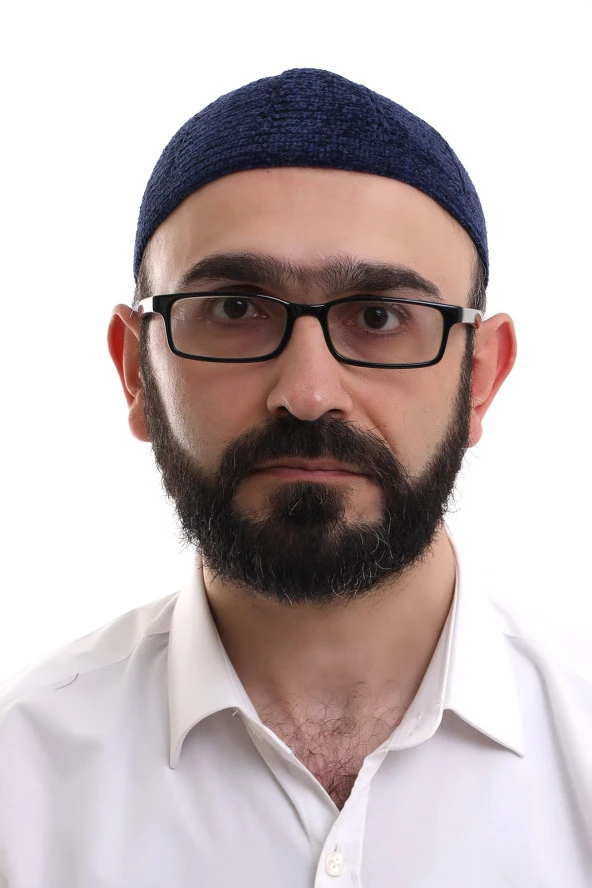 Lacivert Kışlık Sade Desenli Kadife Namaz Takkesi - Resim 7