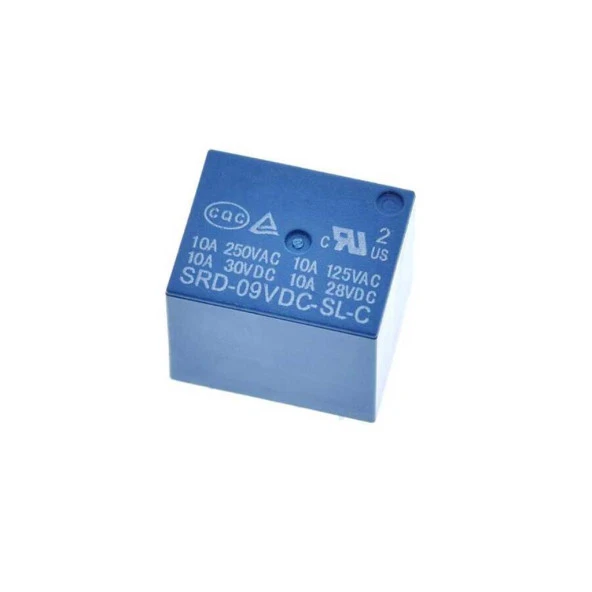 Röle 9VDC 250v 10A 5 Pin SRD SL C RELAY Mavi