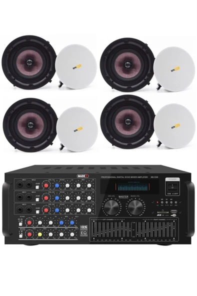 Midex Upper Segment Paket-4 Üst Segment Tavan Hoparlör ve Mikser Amfi Seti ( 1 ANFİ + 4 HOPARLÖR) ürün görseli