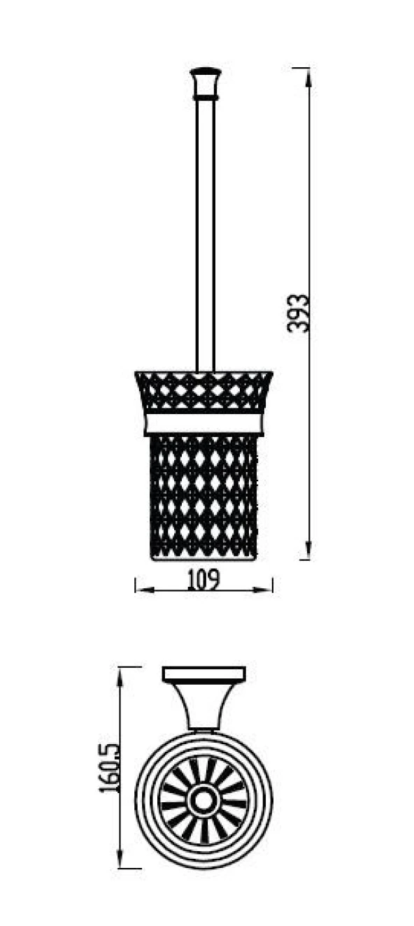 Bocchi Lombardia Tuvalet Fırçalık Altın 3012 0011 EG - Resim 2