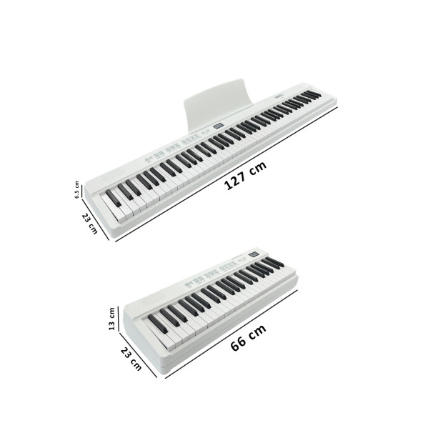 Midex PLX-80WHST Taşınabilir Katlanır Dijital Piyano Tuş Hassasiyetli 88 Tuş BT - 4