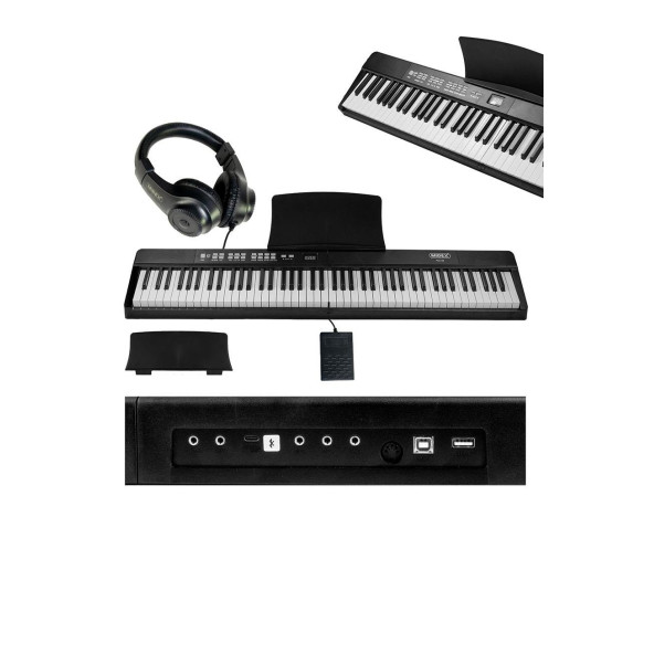 PLX-80BKST Taşınabilir Katlanır Dijital Piyano Tuş Hassasiyetli 88 Tuş BT - 3
