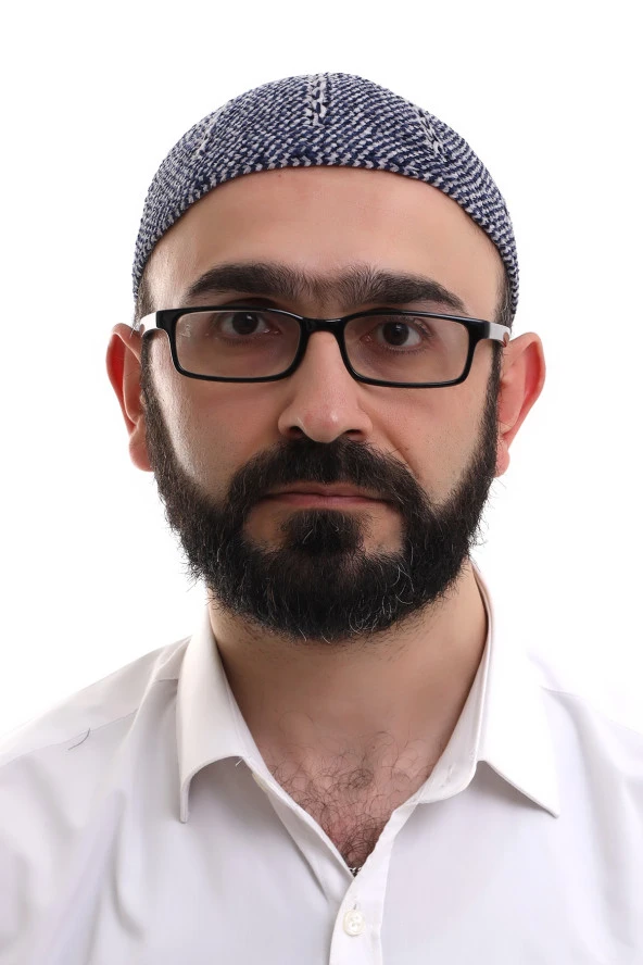 Lacivert Gri Kışlık Çift Renk Kadife Namaz Takkesi - Resim 7