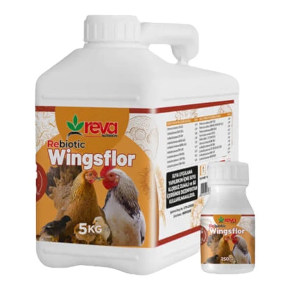 Rebiotic Wingsflor-Et ve Yumurta Verimini Artırıcı Yem Katkısı-5 Litre