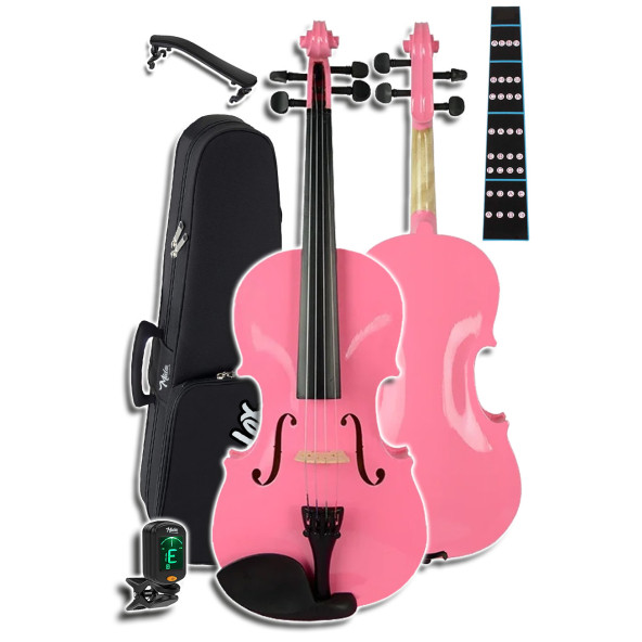 Midex HGA24PİNK-PAK Pembe 1/2 Çocuk Kemanı Seti  (Yastık Tuner Susturucu Çanta Yay Reçine) - 3