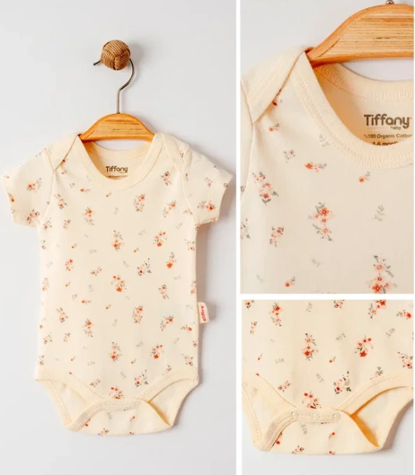 uğurböceğiçocuk Tiffany Clove Organik Theme Yarım Kol Badi 22008