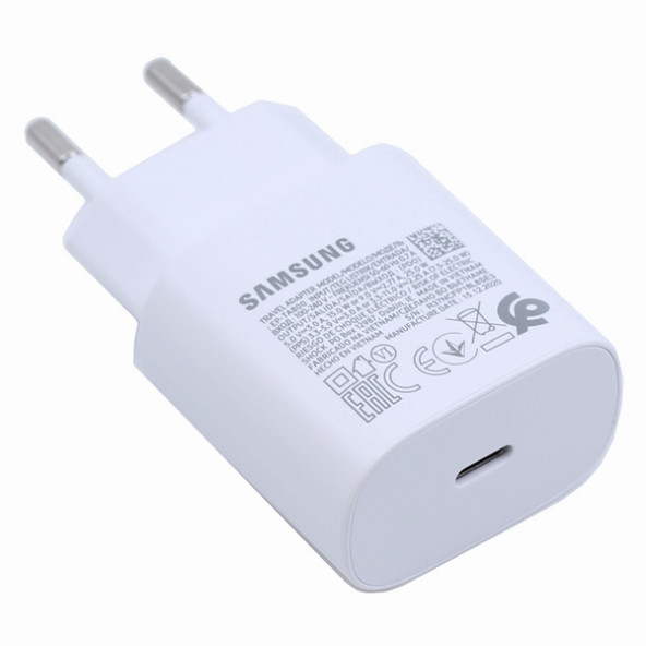 Day Samsung Galaxy A52SOrijinal EP-TA800XWEGWW 25W Type-C Hızlı Şarj Cihazı Beyaz  3A - 10