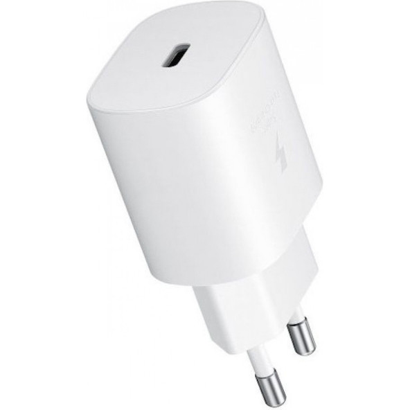 Day Samsung Galaxy Note 20 Orij. EP-TA800XWEGWW 25W Type-C Hızlı Şarj Cihazı Beyaz  3A - 6