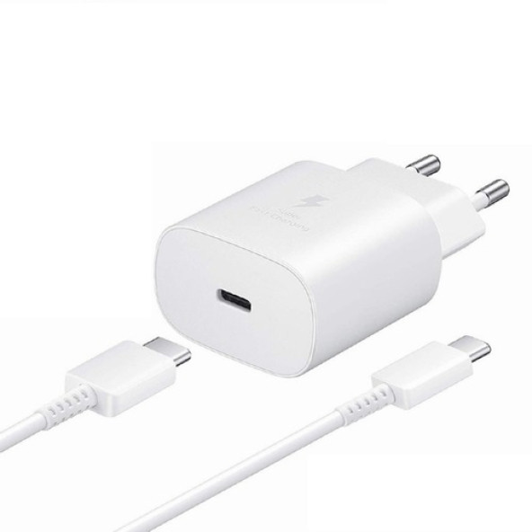 Day Samsung Galaxy S10 Plus Orij. EP-TA800XWEGWW 25W Type-C Hızlı Şarj Cihazı Beyaz  3A - Resim 8