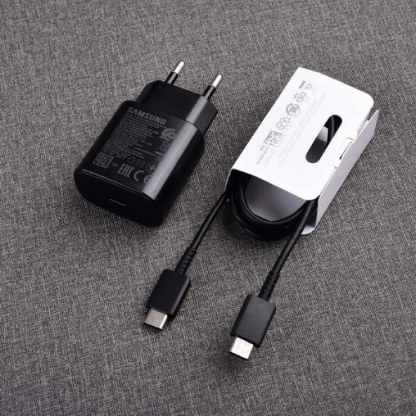 Day Samsung Galaxy S20 Orijinal EP-TA800XBEGWW 25W Type-C Hızlı Şarj Cihazı Siyah 3A - 8
