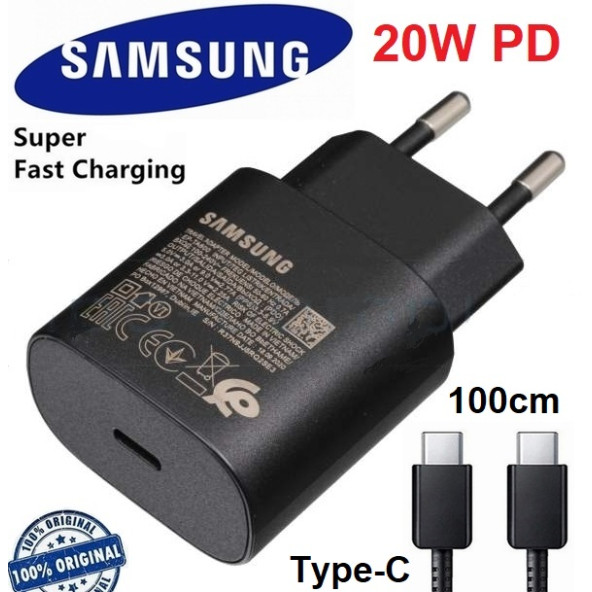 Day Samsung Galaxy S10 Orijinal EP-TA800XBEGWW 25W Type-C Hızlı Şarj Cihazı Siyah 3A