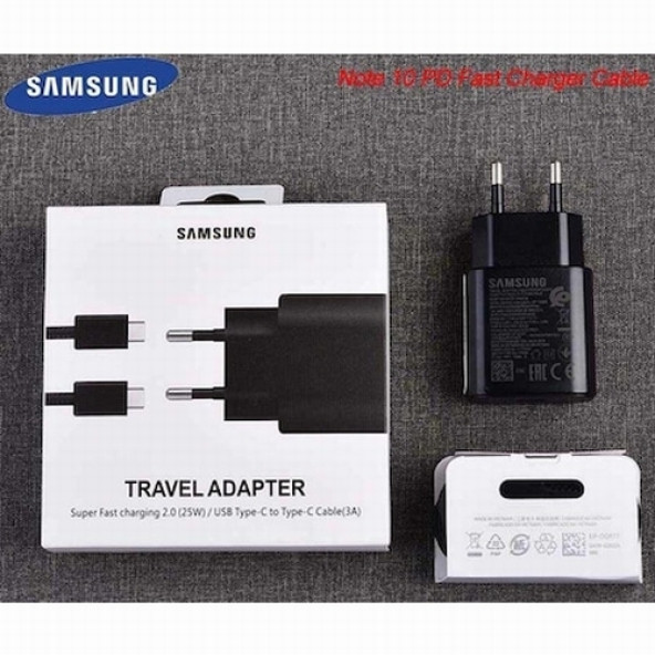 Day Samsung Galaxy S20 FE Orijinal EP-TA800XBEGWW 25W Type-C Hızlı Şarj Cihazı Siyah 3A - Resim 8