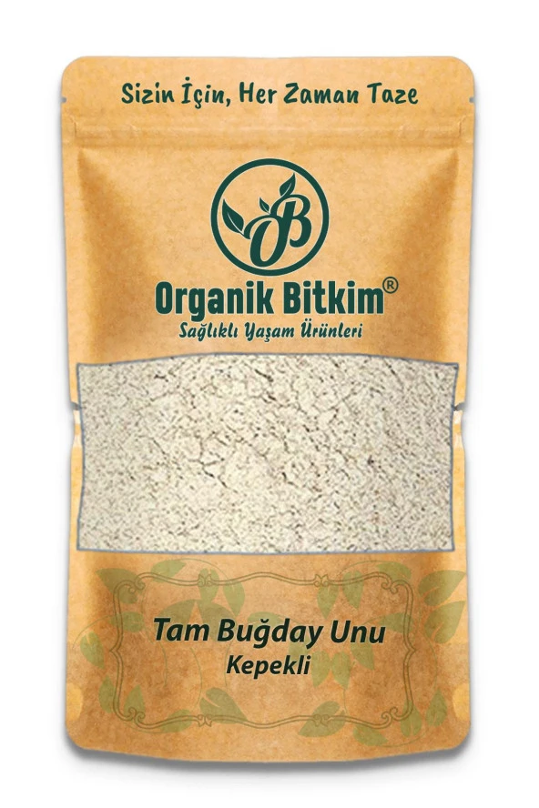 Organik Bitkim Tam Buğday Unu Kepekli 1400 gr ürün görseli 1