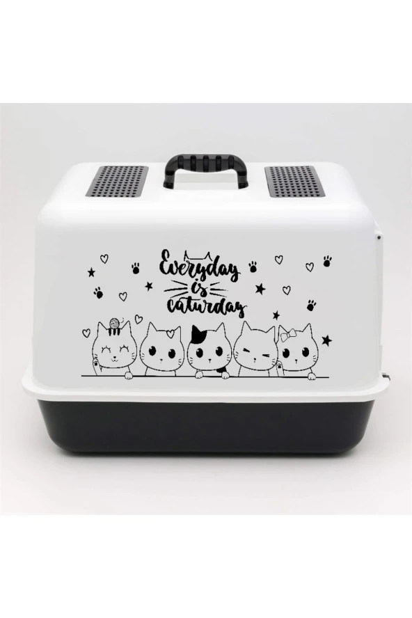 Yıldızhane Kapalı Kedi Tuvalet Kabı Ve Kürek 54,5 X 39,5 X 39 Cm Kırılmaz Kapak - 2