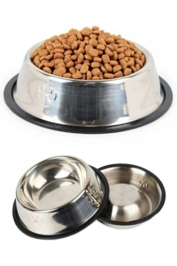 Yıldızhane 18 Cm Kedi Köpek Mama Su Kabı Paslanmaz Çelik Mama Kabı - 3