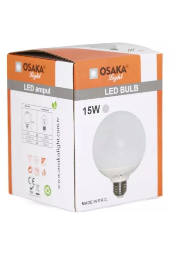 Osaka Light 15w Led Glob Ampul E27 Beyaz