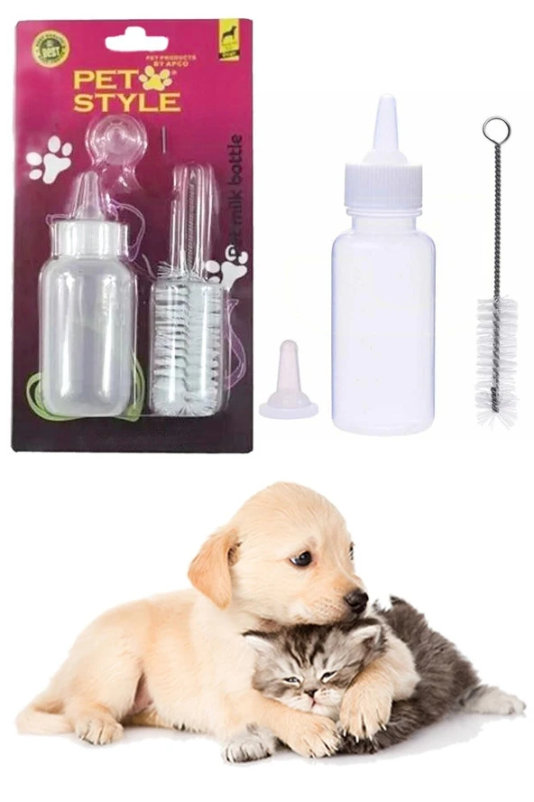 Petzz Pet Style Yavru Kedi Ve Köpek Için Biberon Seti 50 Ml