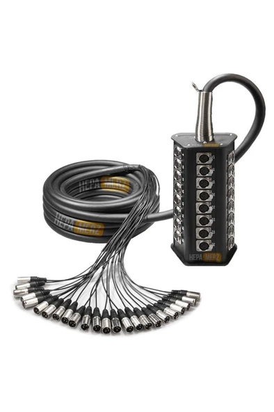 Hepa Merz Stage-24C-10M 24 Kanal 10 Metre Multicore Kablolu Hazır Stage Box ürün görseli 1