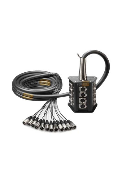 Hepa Merz Stage-12C-10M 12 Kanal 10 Metre Multicore Kablolu Hazır Stage Box ürün görseli