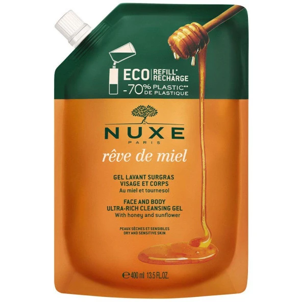 Nuxe Rêve de Miel Gel Lavant Surgras Visage et Corps 400 Ml