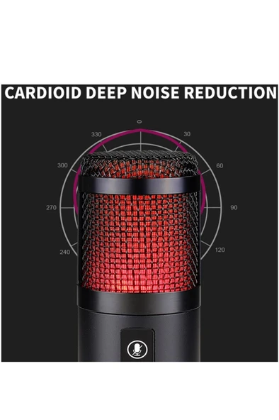 Midex V5 RGB Set USB Oyuncu ve Yayıncı Mikrofonu Condenser Stüdyo (Kayıt Gaming Tiktok Twitch Canlı yayın Discord Youtube) - Resim 5
