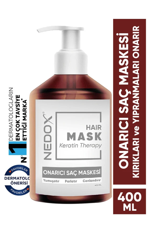 Nedox Manolya Kokulu Saç Bakım Maskesi Besleyici Koruyucu Onarıcı Yoğun Parlaklık Kolay Tarama 400 ml