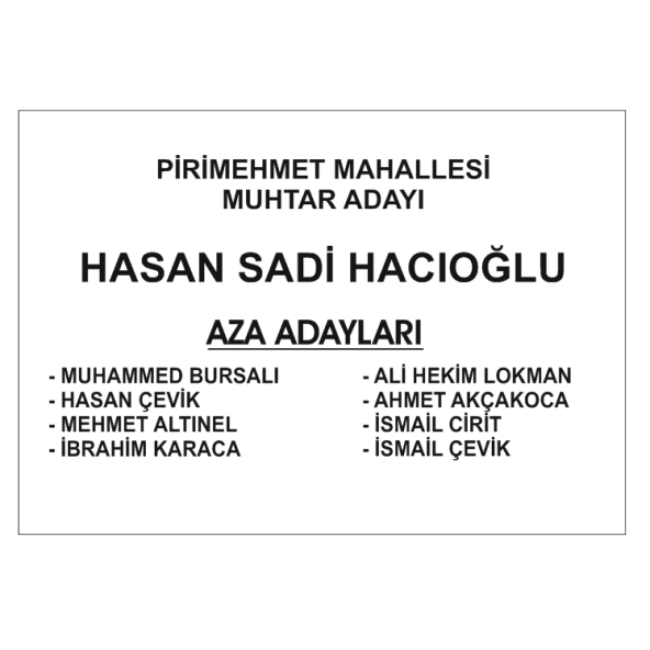 Muhtar Oy Pusulası 1000 Adet - Mahalle Muhtarlığı Seçimi - 3