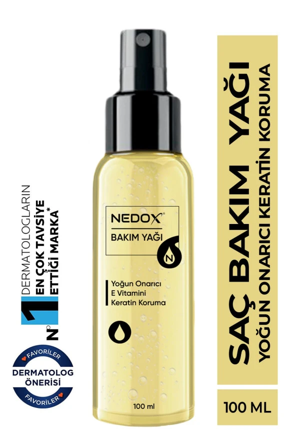 Nedox Keratin Özlü Onarıcı E Vitaminli Saç Bakım Yağı 100 ml
