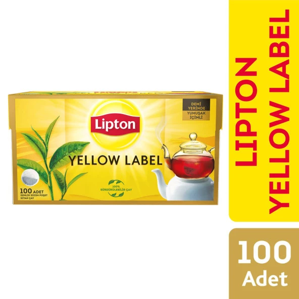 Lipton Yellow Label Demlik Poşet Çay 100lü 1 Paket