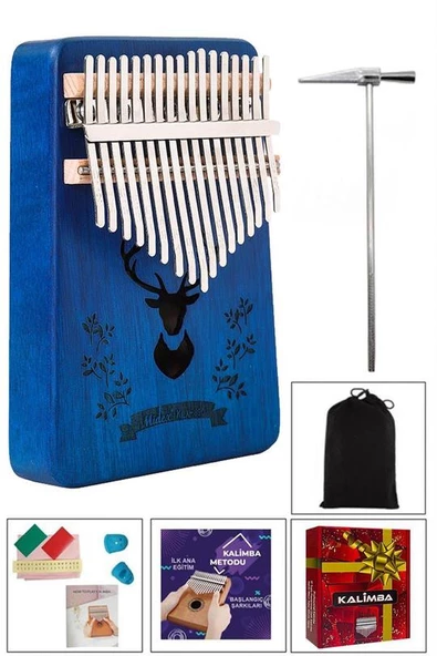 Midex KLX-890 Hakiki Ağaç Kalimba 17 Tuşlu Full Set (HEDİYE KUTULU)