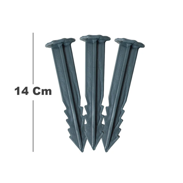 20 ADET SERA TABAN ÖRTÜSÜ ÇİVİSİ 14 CM TIRNAKLI SERA TABAN ÖRTÜSÜ KAZIĞI SERT PLASTİK SABİTLEME ÇUBUĞU ZEMİN ÇİVİSİ - 2