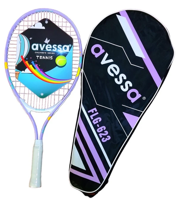 Avessa Flg-623L Tek Parça Ahtapot Desenli Tenis Raket Set Lila