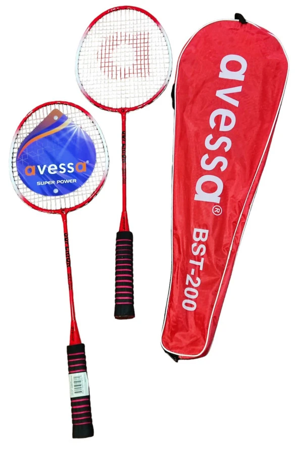 Avessa Bst-200K Badmington Raket Set Kırmızı