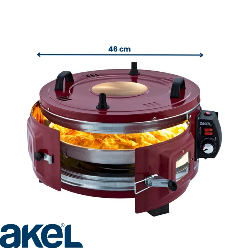 Akel Döner Tepsili, Ön ve Üst Gözetlemeli, Termostatlı, Orta Boy Yuvarlak Davul Fırın Af140 - 4
