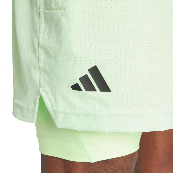 Adidas IL7380 Heat Ready Yeşil Taytlı Tenis Şortu - 6
